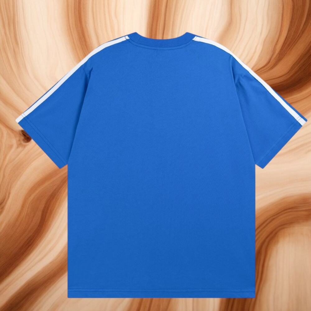 Balenciaga Blue Short Sleeve Tee with Relaxed Fit - Picture 2 of 4